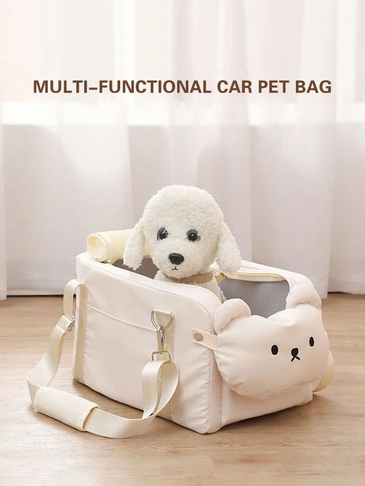 Portable car pet bag, multi-functional shoulder bag, dog bag, cat bag, convenient and practical