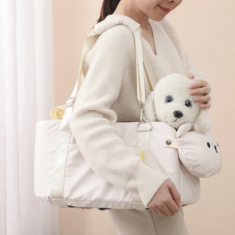 Portable car pet bag, multi-functional shoulder bag, dog bag, cat bag, convenient and practical